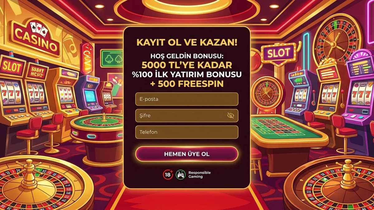 Bonuslu kayıt ekranı
